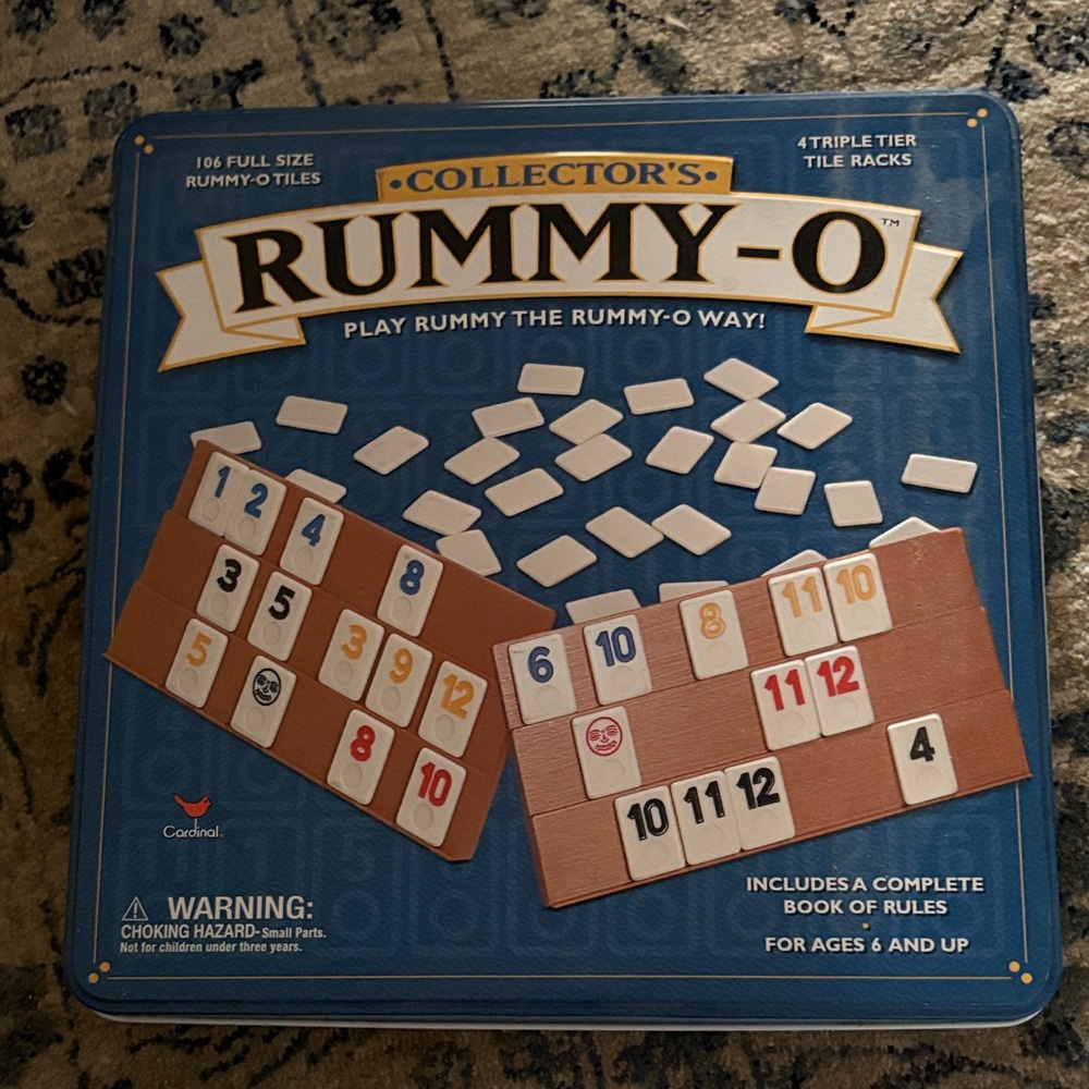 Collector's Rummy-O Board Game - Blue and Brown